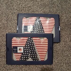 NEW Martha Stewart Paper Accordion Stars Patriotic Red White Blue, Two Boxes